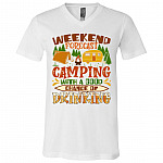 Weekend Forecast Tshirt, White, V-Neck T-Shirt Weekend Forecast Tshirt, White, V-Neck T-Shirt