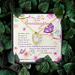 To My Granddaughter Someday When The Pages Of My Life End Forever Love Heart Pendant Necklace