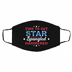 Time to Get Star Mask, Black, Cloth Face Cover – Medium/Large