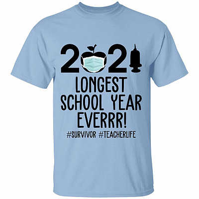 2021 Longest School Year, Light Blue, Unisex T-Shirt