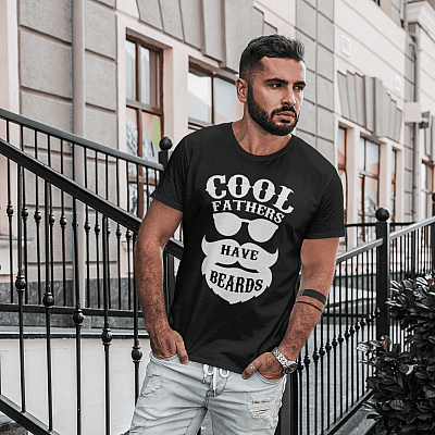 Alternative view of Cool Fathers Have Beards T-Shirt - Fathers Day Shirt