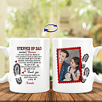 6VT. Stepped Up Dad Made The Choice 2 Side 15 OZ White Mug