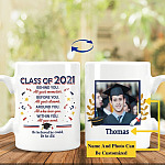 Custom Photo Class Of 2021 He Believed So He Did Coffee Mug - Beer Stein - Water Bottle - Color Changing Mug