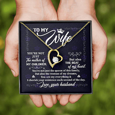 To My Wife You're Not Just the Mother of My Children Forever Love Pendant Necklace