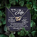To My Wife You're Not Just the Mother of My Children Interlocking Hearts Pendant Necklace