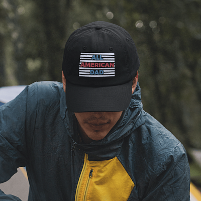 Alternative view of All American Dad Twill Cap - High-Profile Snapback Hat - Trucker Hat