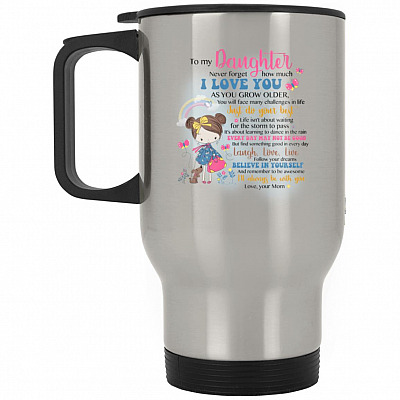 14 oz. Silver Travel Mug