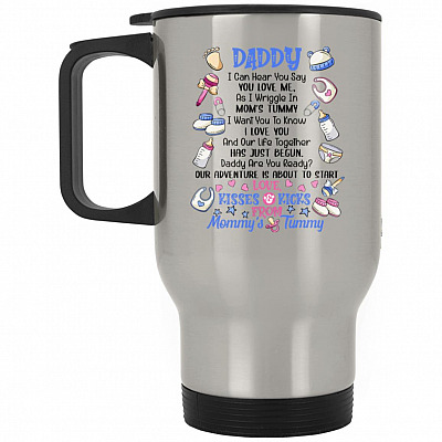 14 oz. Silver Travel Mug