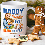 Personalized Dad Mug Daddy and Daughter Not Always Eye to Eye Coffee Mug - Beer Stein - Water Bottle
