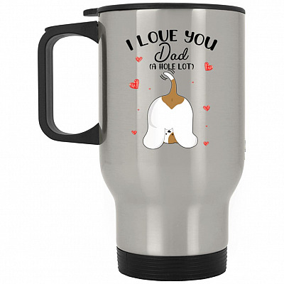 14 oz. Silver Travel Mug