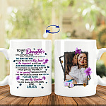 Custom Photo I Asked God for an Angel He Sent My Daughter Coffee Mug - Water Bottle