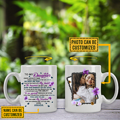 Alternative view of Custom Photo I Asked God for an Angel He Sent My Daughter Coffee Mug - Water Bottle