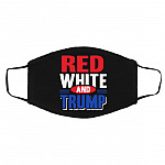 Red White And Trump Mask Cover, Black, Cloth Face Cover – Medium/Large Red White And Trump Mask Cover, Black, Cloth Face Cover – Medium/Large