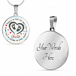Personalized There Is No Foot Too Small that It Cannot Leave an Imprint on This World Circle Pendant Necklace - Circle Luxury Necklace (Silver)