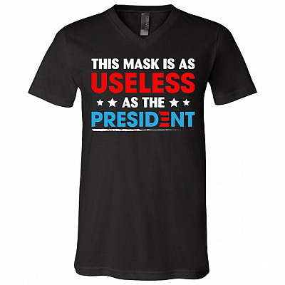 president t, Black, V-Neck T-Shirt