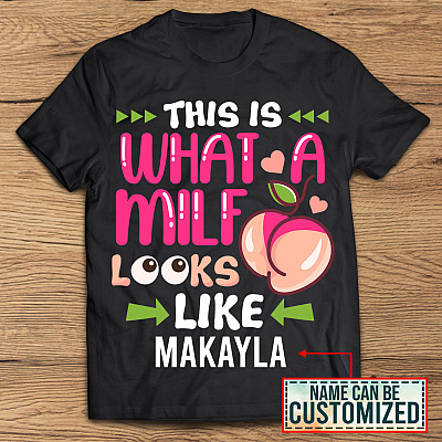 Alternative view of Personalized This Is What A Milf Look Like Peach T-Shirt