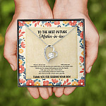 To The Best Future Mother-In-Law Thank You For Sharing Your Son Husband's Mom Forever Love Heart Necklace