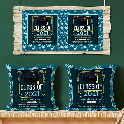 Personalized Class of Custom Year Throw Pillow - Decorative Pillow - Indoor Outdoor Cushion - Graduation Gift