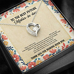 To The Best Future Mother-In-Law Thank You For Sharing Your Son Husband's Mom Forever Love Heart Necklace