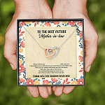 To The Best Future Mother-In-Law Thank You For Sharing Your Son Husband's Mom Interlocking Hearts Necklace