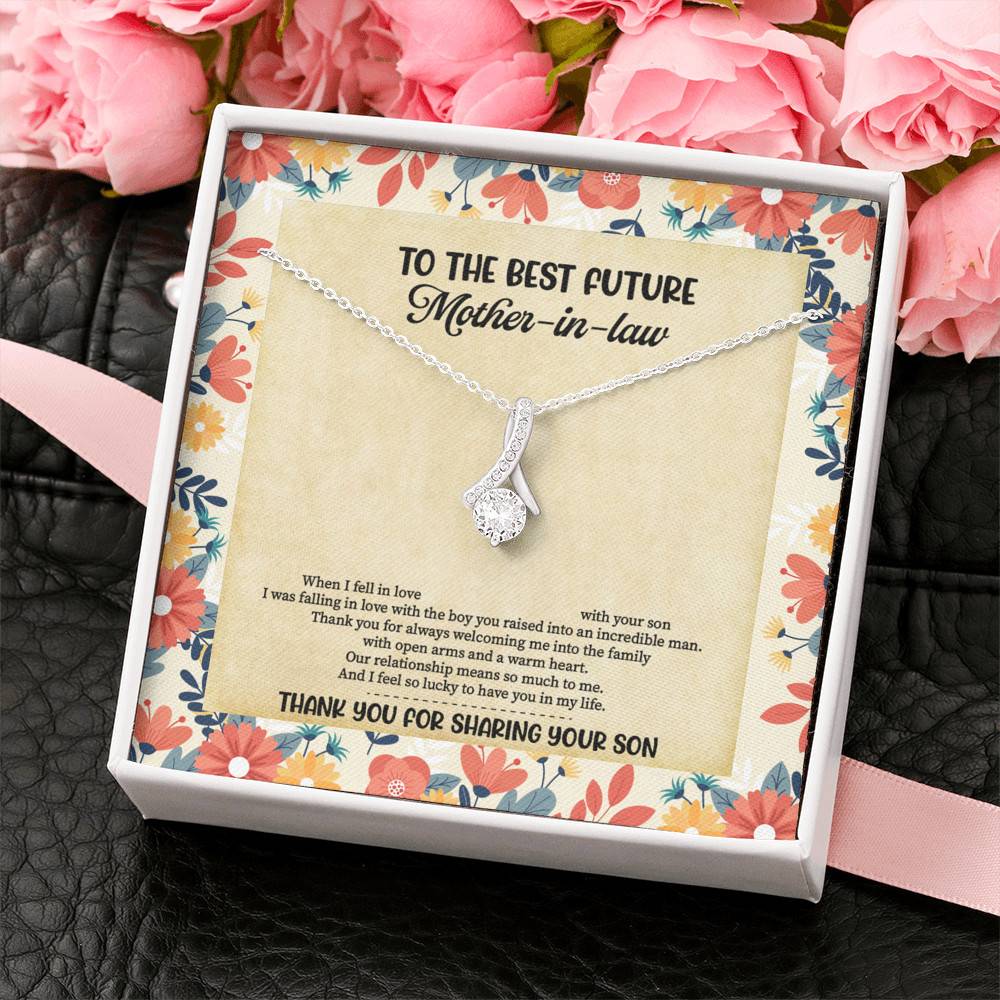 To The Best Future Mother-In-Law Thank You For Sharing Your Son Husband's Mom Alluring Pendant Necklace