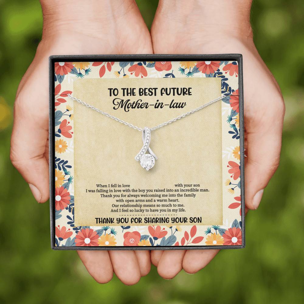 To The Best Future Mother-In-Law Thank You For Sharing Your Son Husband's Mom Alluring Pendant Necklace