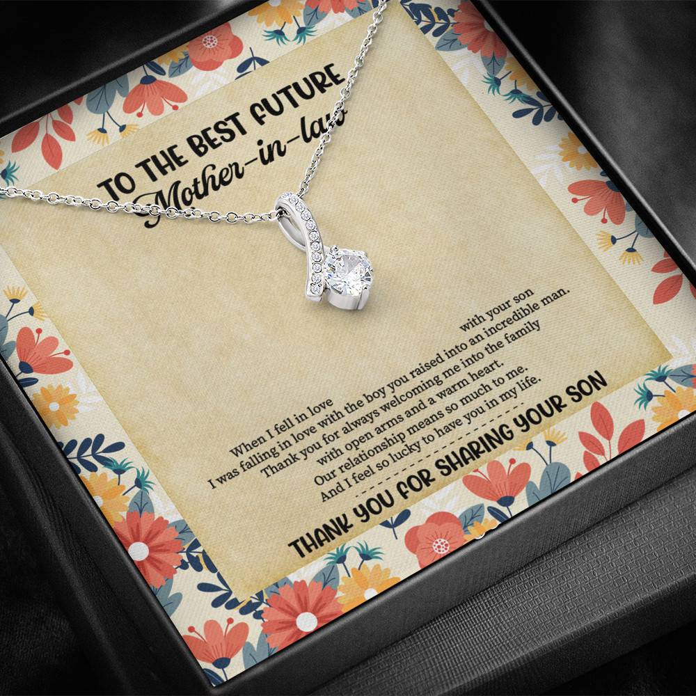 To The Best Future Mother-In-Law Thank You For Sharing Your Son Husband's Mom Alluring Pendant Necklace