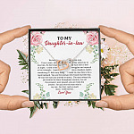 To My Daughter in Law We Love the Same Man You're the Answer I Love You Interlocking Hearts Pendant Necklace