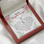 To My Daughter in Law We Love the Same Man You're the Answer I Love You Alluring Beauty Necklace