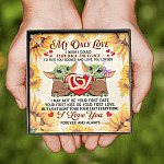 My Only Love I Wish I Could Turn Back The Clock Baby Yoda Couple Interlocking Hearts Pendant Necklace