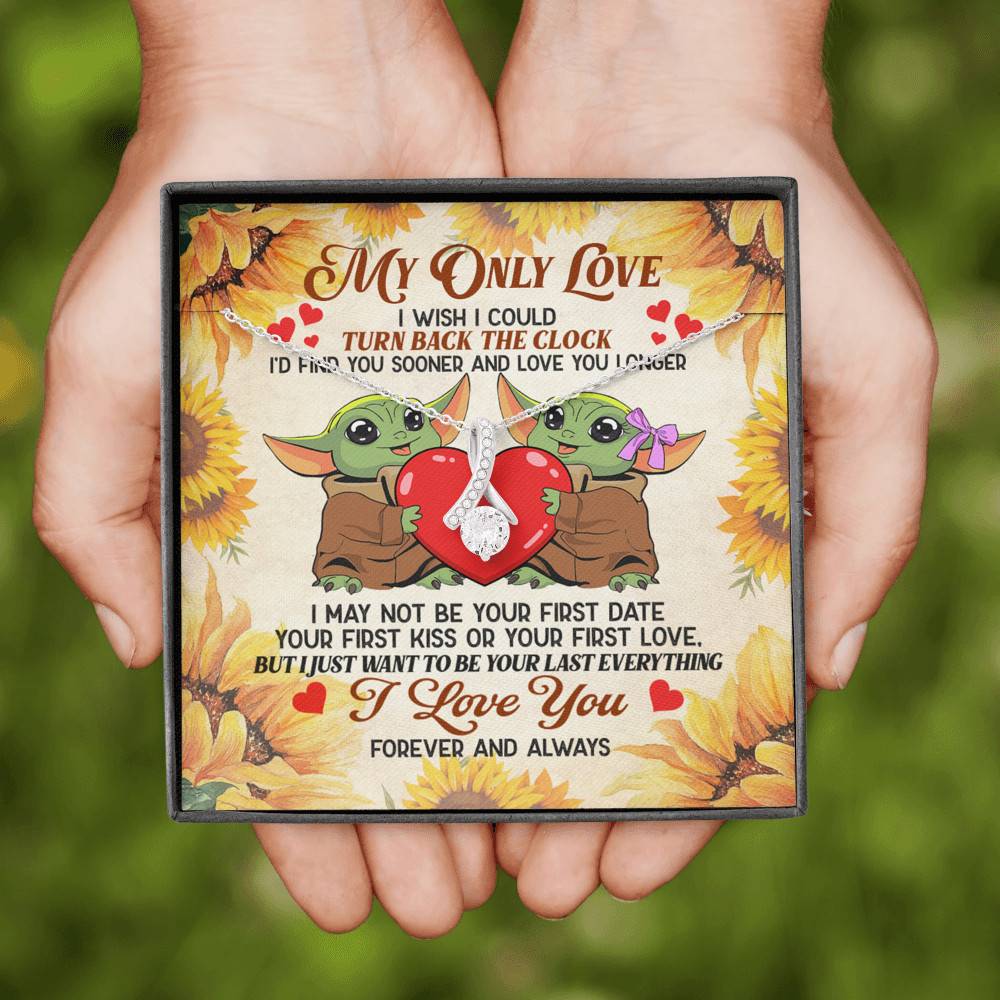 My Only Love I Wish I Could Turn Back The Clock Baby Yoda Couple Alluring Beauty Necklace