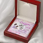 To My Daughter Even When I'm Not Close By I Want You To Know I Love You Double Hearts Necklace