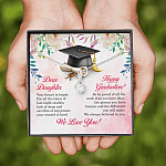 Dear Daughter Your Future Is Bright Happy Graduation We Always Believed In You Alluring Beauty Necklace Dear Daughter Your Future Is Bright Happy Graduation We Always Believed In You Alluring Beauty Necklace