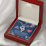 To My Bestie I'll Be There For You Thanks For Coming Into My Life Double Hearts Necklace