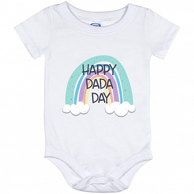 Happy Dada Day Onesie, White, Baby Onesie - 12 Month