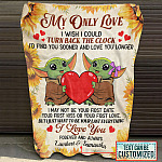 2VT. Baby Yoda My Only Love I Wish I Could blanket mk3