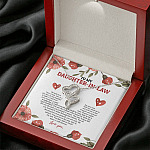 To My Daughter In Law We Both Love The Same Man I Will Forever Love You Double Hearts Necklace