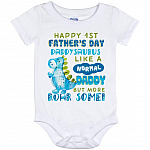 First Father's Day Baby Onesie, White, Baby Onesie - 12 Month