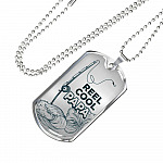 Reel Cool Dad Vintage Fishing Dad Dog Tag Pendant Necklace