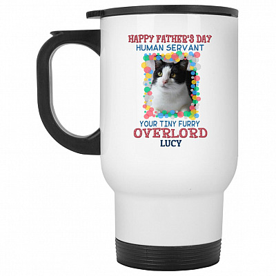 14 oz. White Travel Mug