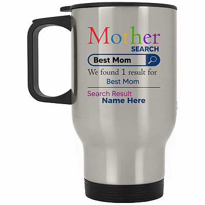 14 oz. Silver Travel Mug