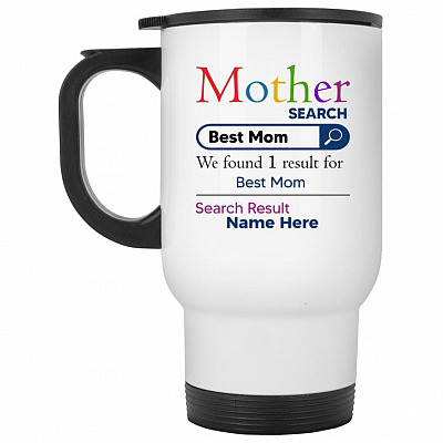 14 oz. White Travel Mug