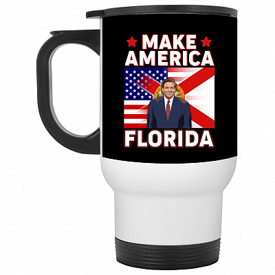 14 oz. White Travel Mug