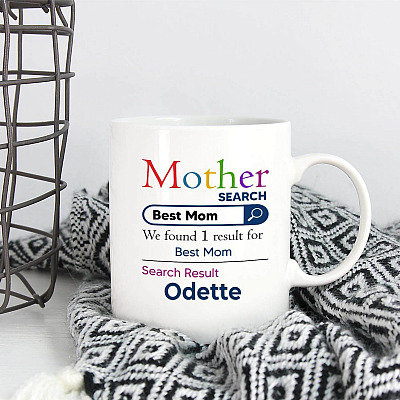 Personalized Mother Search Best Mom Ceramic Coffee Mug - Beer Stein - Water Bottle - Color Changing Mug