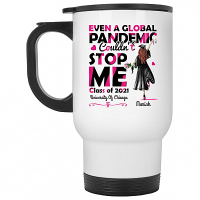 14 oz. White Travel Mug