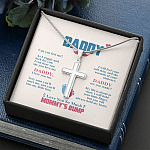 Daddy Can You Feel Me As I Wiggle And Kick For You I Can Hear You Say You Love Me Artisan Crafted Cross Necklace