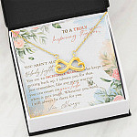 To A Truly Inspiring Fighter You Aren't Alone Nobody Fights Alone Cancer Patient Gift Infinity Heart Pendant Necklace