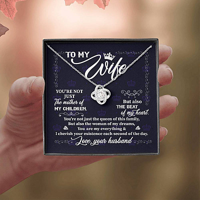 To My Wife You're Not Just the Mother of My Children Love Knot Pendant Necklace