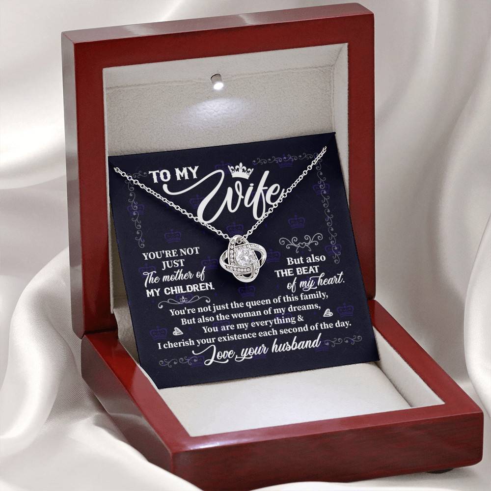To My Wife You're Not Just the Mother of My Children Love Knot Pendant Necklace