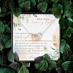 To A Truly Inspiring Fighter You Aren't Alone Nobody Fights Alone Cancer Patient Gift Interlocking Hearts Pendant Necklace